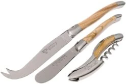 Laguiole En Aubrac Ensemble Vin/fromage 3 Pièces Olivier, SFV99OLIH -Victorinox Soldes AUSFV99OLIH 02 laguiole en aubrac ausfv99olih 02