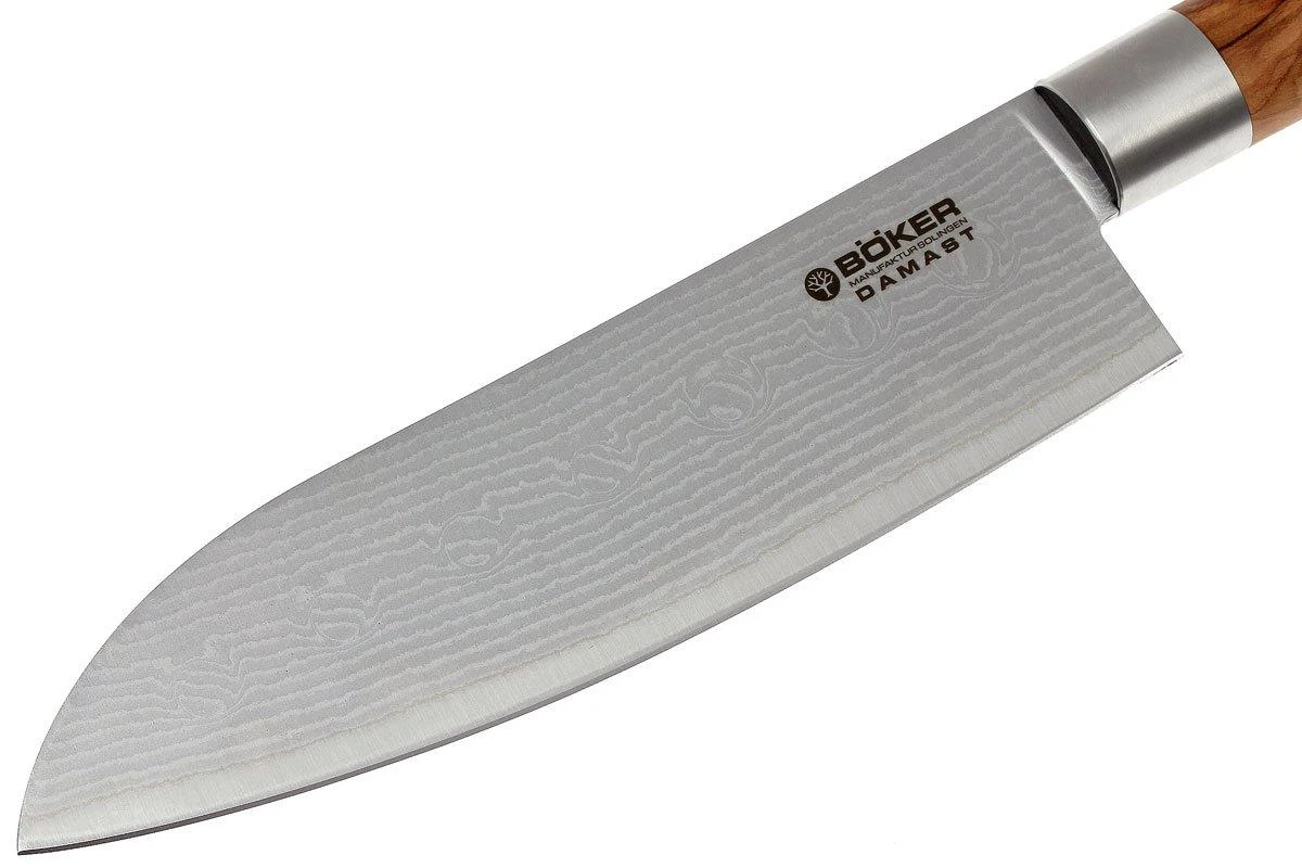 Böker Damast Olive 17,2 Cm Santoku, 130437DAM 4 Böker Damast Olive 17,2 Cm Santoku, 130437DAM – Image 2