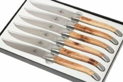Forge De Laguiole, T62MINGE, Bois De Genévrier -Victorinox Soldes LAT62MINGE 03 forge de laguiole messenset t62minge d3
