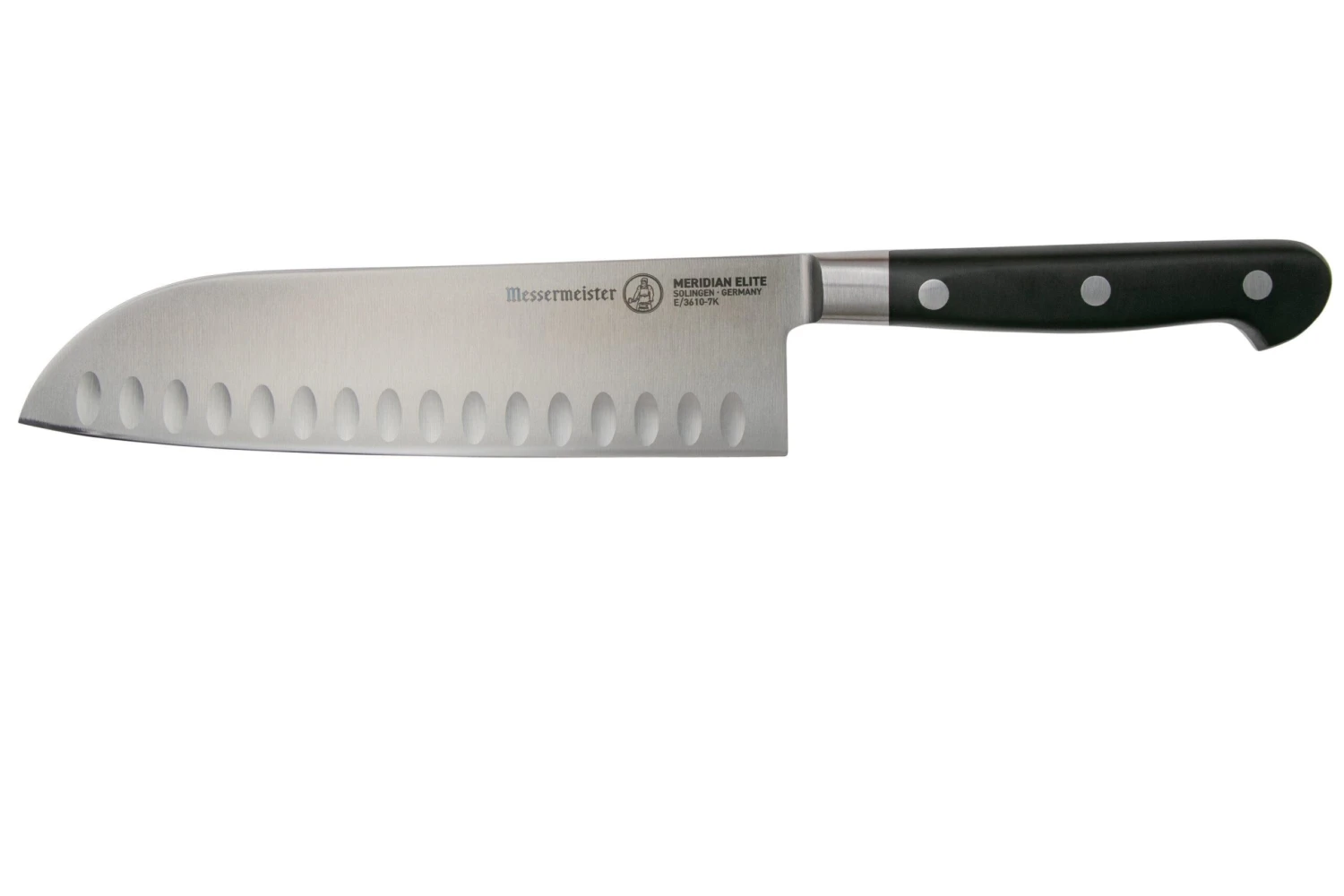 Messermeister Meridian Elite E-3610-7K Santoku à Alvéoles, 18 Cm 3 Messermeister Meridian Elite E-3610-7K Santoku à Alvéoles, 18 Cm