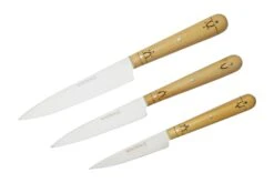 Nontron Traditional Set Of 3 Kitchen Knives, T3OFRBU Set De 3 Couteaux -Victorinox Soldes NNT3OFRBU 02 nontron