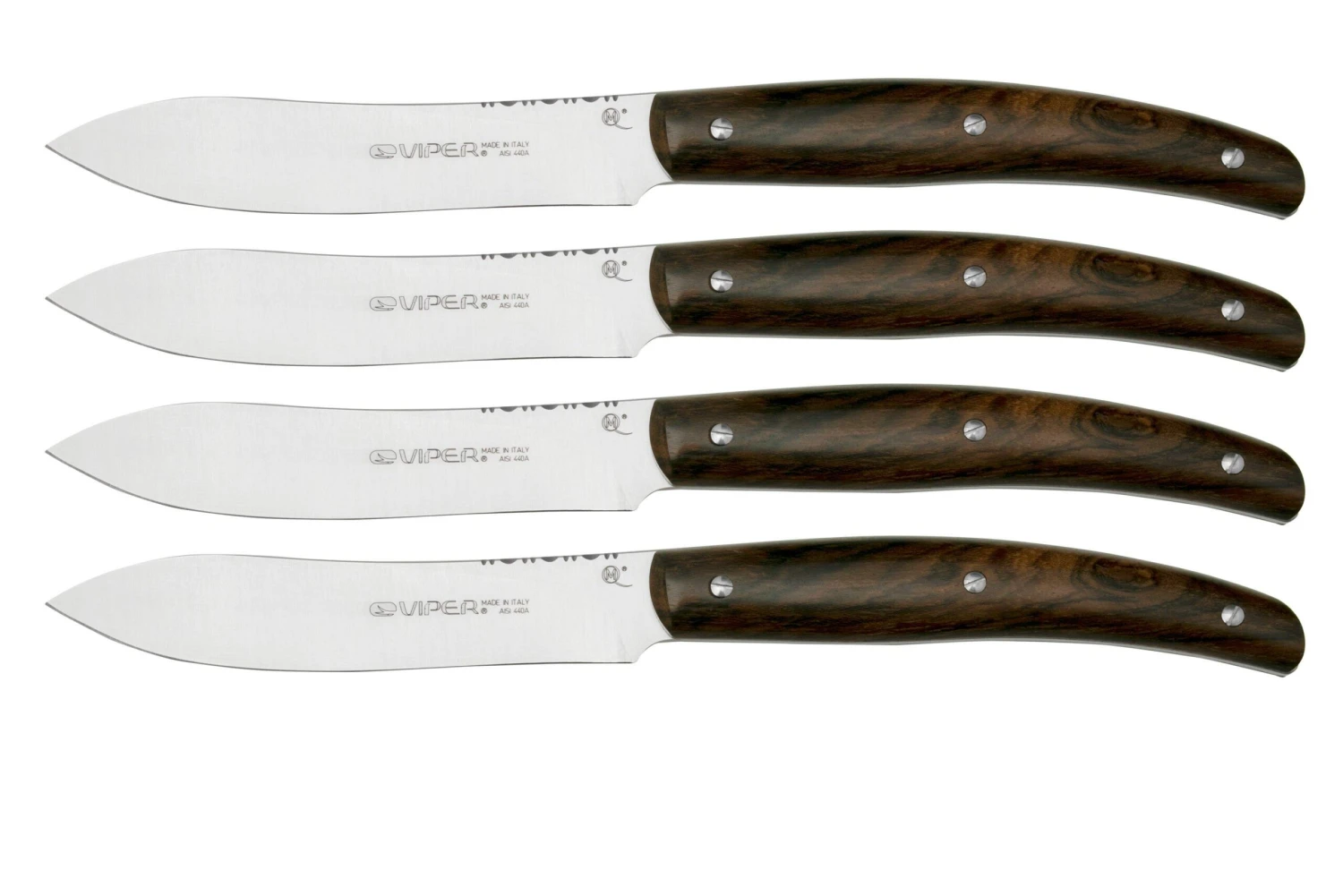 Viper Costata VT7502-04ZI, Set De 4 Couteaux à Steak, Bois De Ziricote 3 Viper Costata VT7502-04ZI, Set De 4 Couteaux à Steak, Bois De Ziricote