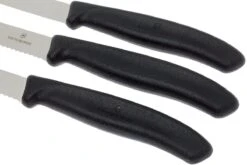 Victorinox SwissClassic Couteaux à Légumes Noir, Set De 3, 6.7113.3 -Victorinox Soldes VT6 7113 3 03 victorinox groentemesset vt6 7113 3 03