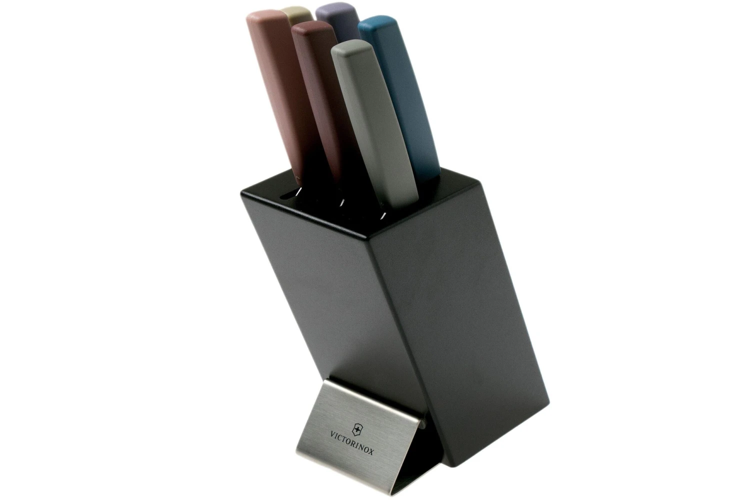 Victorinox Swiss Modern, Set De 6 Couteaux De Cuisine Avec Bloc, Mixed Colors 3 Victorinox Swiss Modern, Set De 6 Couteaux De Cuisine Avec Bloc, Mixed Colors