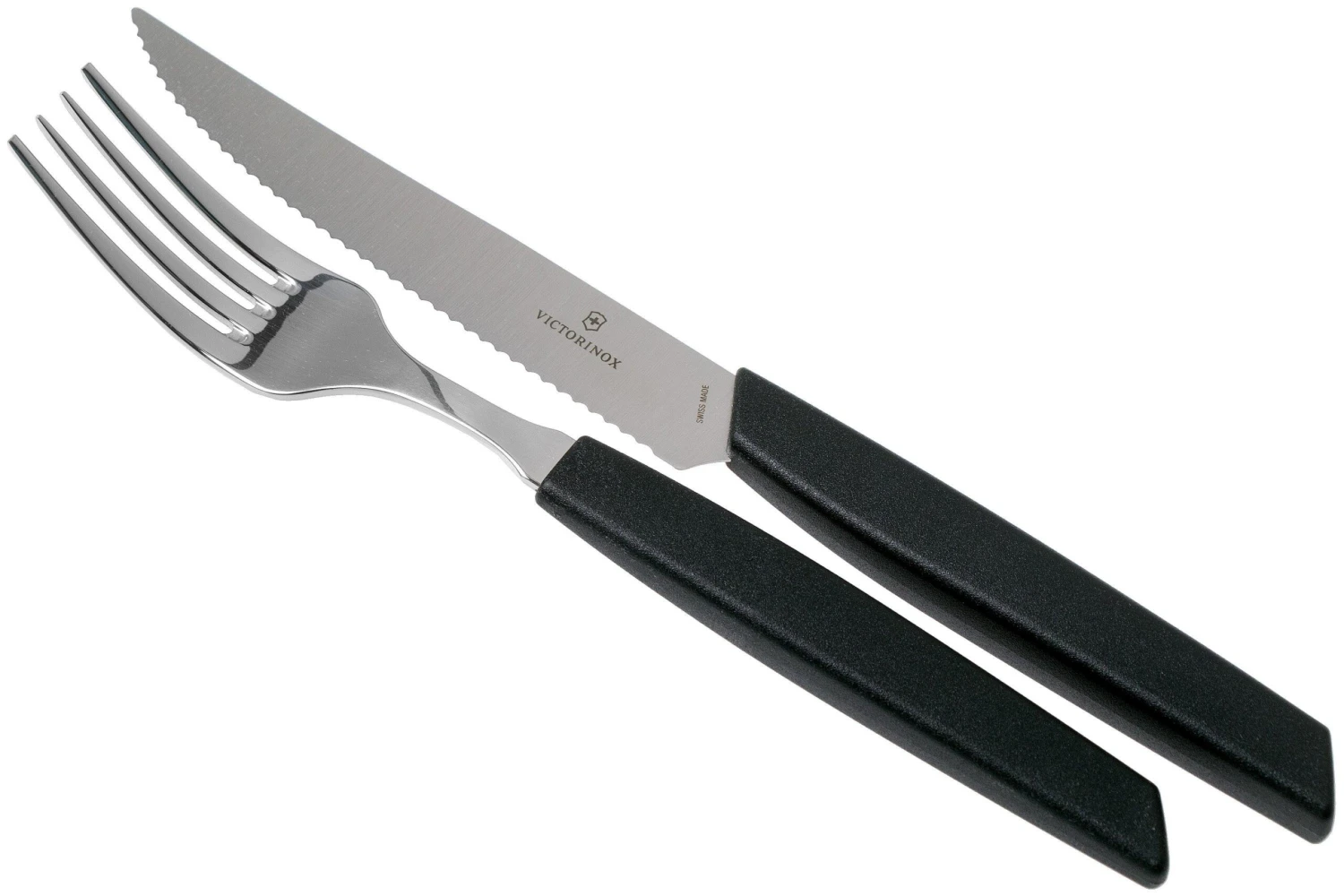Victorinox Swiss Modern 6.9093.12W.12, Ménagère 12 Pièces Avec Couteau à Steak, Noir 3 Victorinox Swiss Modern 6.9093.12W.12, Ménagère 12 Pièces Avec Couteau à Steak, Noir